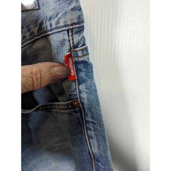 Denimist Boyfriend Jeans Straight Leg Light Wash Distressed Denim 100% Cotton 28 - Picture 11 of 12